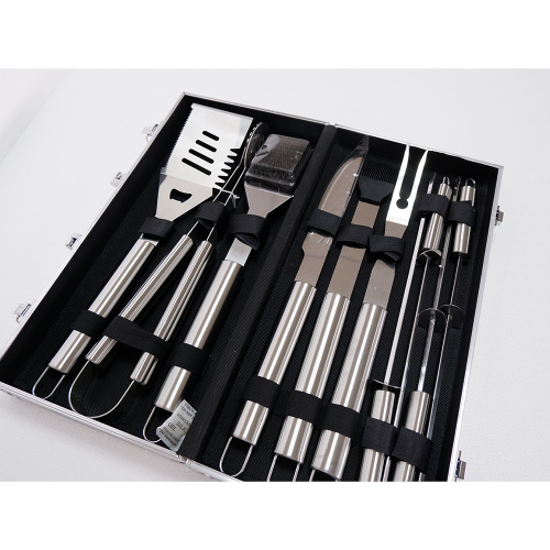 Barbecue tool 10 stks met aluminium shell set