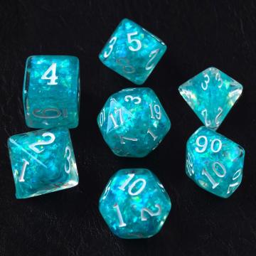 Bescon Dense-Core Polyhedral Dice Set of Mint, Candy Like RPG 7-dice Set