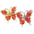 Carnelian Butterfly Decoration Healing Crystal Chip Beads Ornament Home Decor Gifts