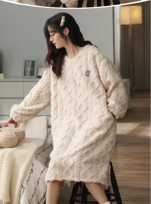 Women's skirt coral velvet thick