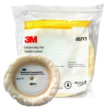 3M 05711 9 Inch Wool Compounding Pad for Vehicles