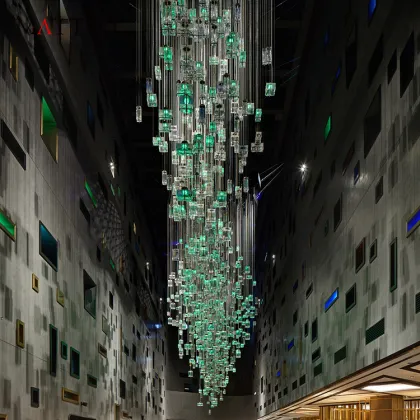 Modern Murano Glass LED Chandelier Pendant Lamp