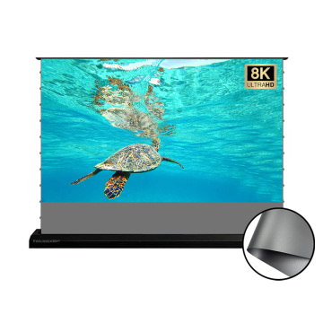 Electric Rollable ALR Motorized Projection Screen 72-150 Inch Black Diamond Floor Rising for Long Throw/Normal Projector