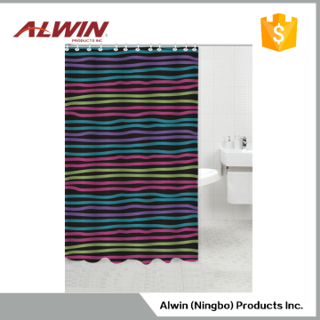 Polyester hotel printing shower curtain 9058-3