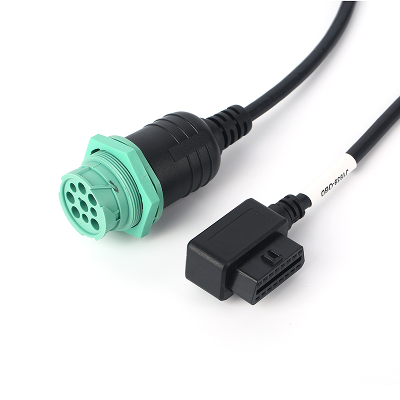 90° Automotive Diagnostic Connector J1962 OBD2 Cable