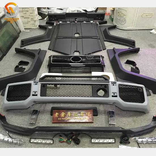 B Style MB W463 Carbon Fiber Front Bumper Lower Lip with LED DRL - G500/G55/G65 Spare Parts