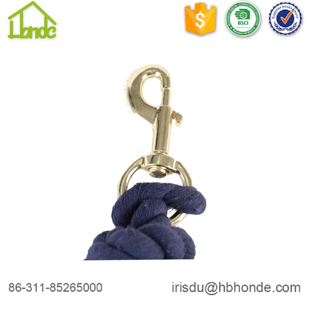 Customized Navy Blue Cotton Horse Lead Rope