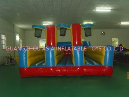 Inflatable Three Persons Bungee Run ,flame Retardant Inflatable Sports Games