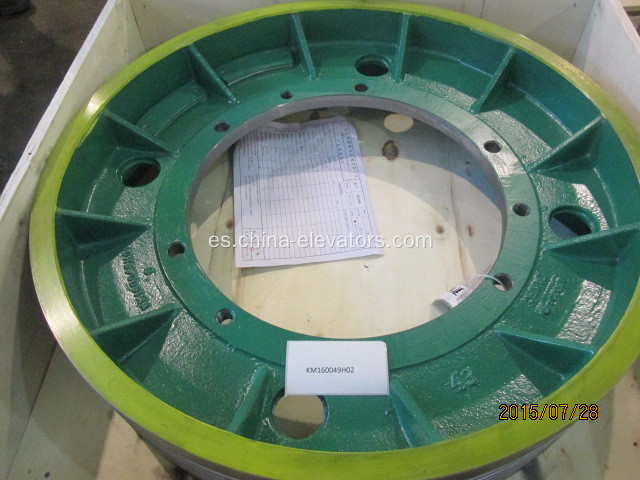 Polea de tracción KM160049H02 MX18 D750 para ascensores KONE