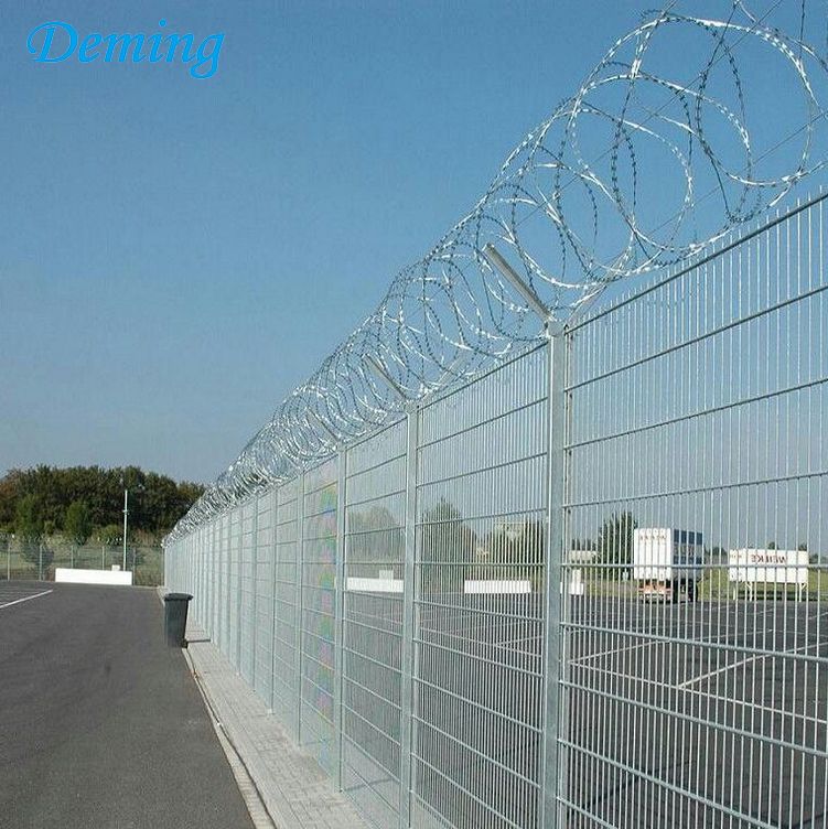 V Top Powder Coated Airport Wire Mesh Fence