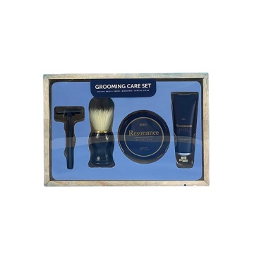 OEM/ODM High Quality Custom Logo Shaving Cream and Beard Wax Gift Set with Accessories