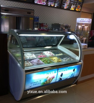 Fan cooling freezer showcase Gelato Display Freezer ice cream display freezer