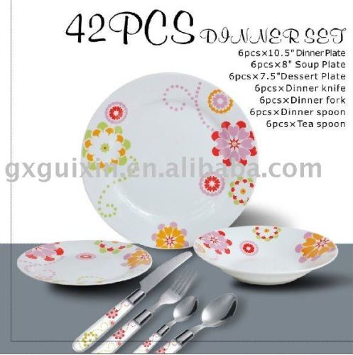 42pcs porcelain dinner set