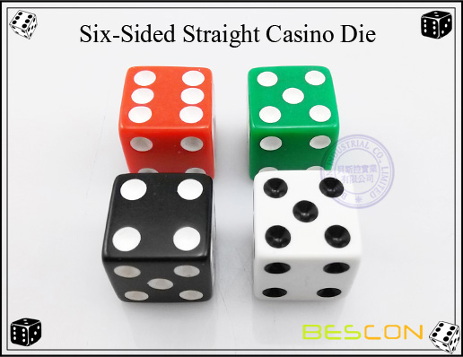 Six-Sided Straight Casino Die