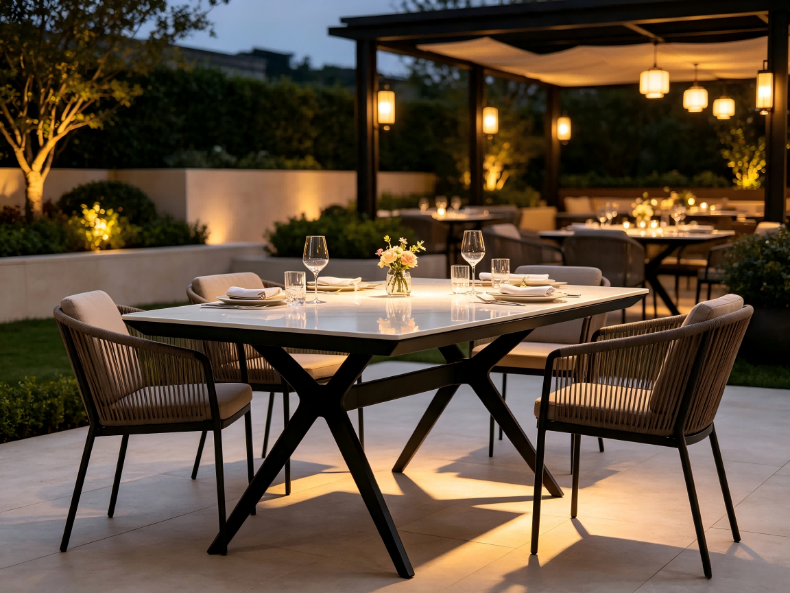 BR-24DT02 outdoor table WHT8