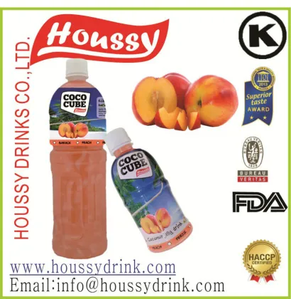 Famous brand houssy organic 320ml coconut fruit juice bottled