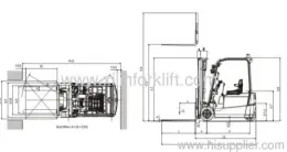 Three Wheel Electric Forklift Truck 