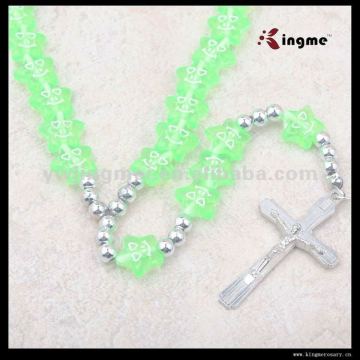 Star shaped acrylic Catholic rosary China supplier