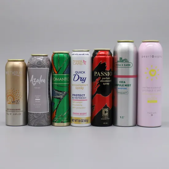 Aluminum Aerosol Bottles Deodorant Sunscreen and Oil Spray