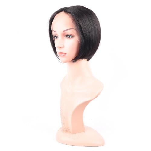 100%  HUMAN HAIR NATURAL COLOR SHORT LACE FRONT WIG