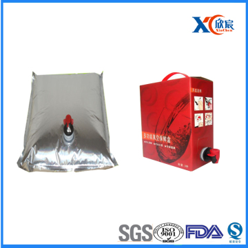 Free sample laminated material wine packaging bag bag in box