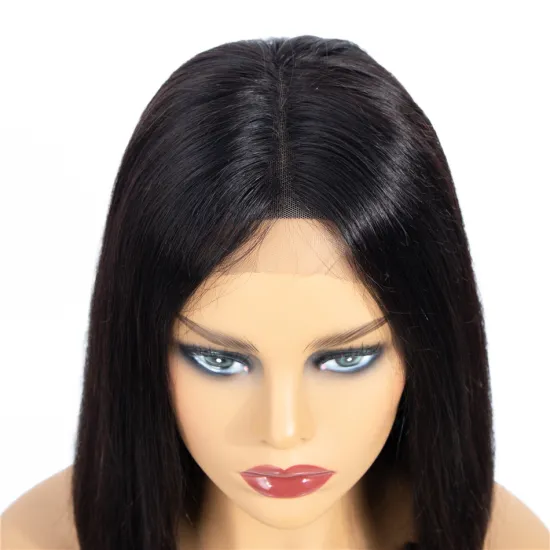 Fashion Design 8 Inch Cambodian Human Hair Lace Front Closure Short Bob Wig Wholesale Straight Human Hair Bob Cambodian Wigs