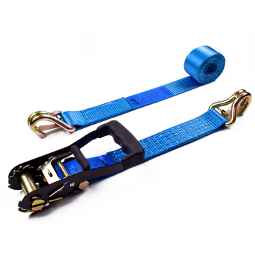 Ratchet Straps with Rubber Handle & J Hooks