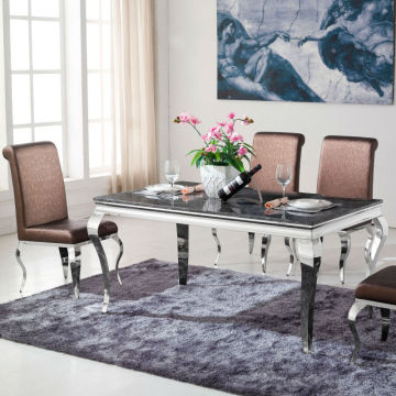Modern Stainless Steel Dining Table Chairs with Price CT-108