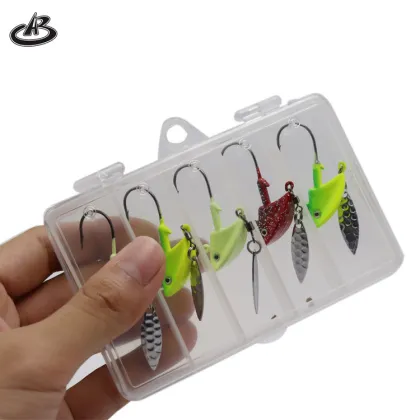 Premium Fishing Gear: Glow Crappie Jig Heads, Swim Bait Hooks, Willow Blade Spinners, and High-Quality Fishing Baits