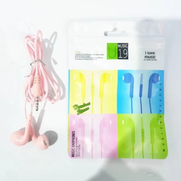 Wired Music Earphones U19 - 1.2m Macaroon In-ear Headphones for Mobile Phones