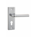 Embossed aluminum door handle with plate