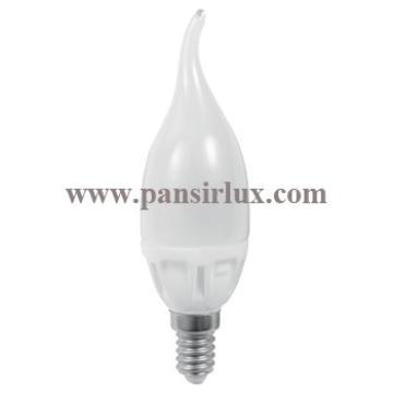 Popüler tasarım seramik vücut E14 4W LED mum ampul ile kuyruk led lambaları