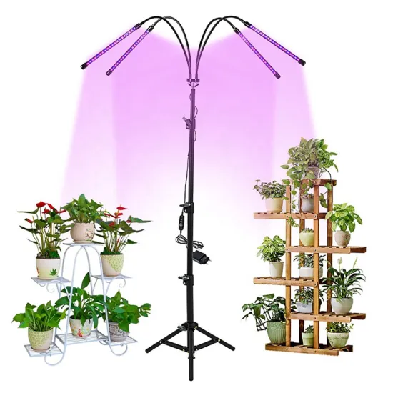 Smart Indoor Plant LED Grow Light Tripod Stand with Full Spectrum for 10-Level Dimmable Plant Growth