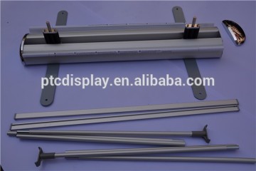 outdoor 85*200cm roll up screen banner stand with spring and heavy iron foot