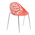 fashion plastic dining chair with pattern back