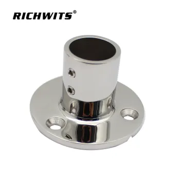 Boat Hand Rail Fitting 316 Stainless Steel Round Pipe Base 90 Degree Boat Pipe Base