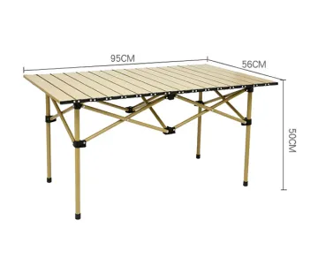 High Quality Portable Aluminum Folding Camping Picnic Table with Large Storage and Carrying Bags