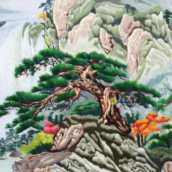 Hand Embroidered Landscape Painting
