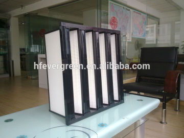 Hepa V type ventilation filter with large air flow