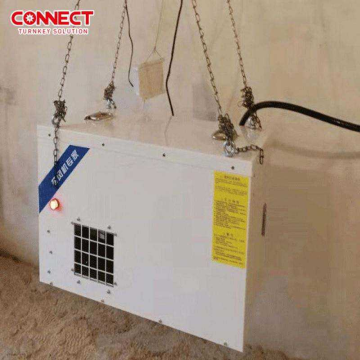 Efficient Hanging Space Heater for Livestock Barns