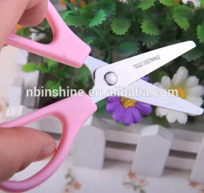 Plastic safe child scissors , children safe paper scissors