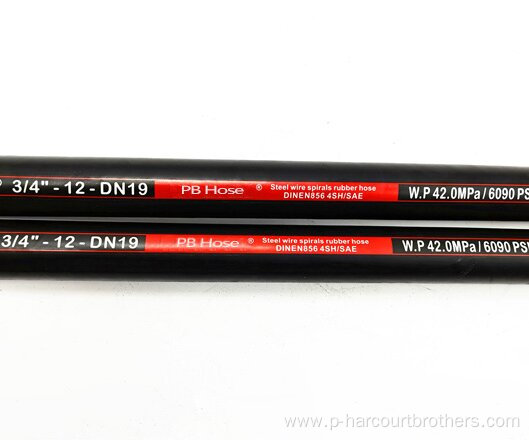 3/8~2 inch EN856 4SP Steel wire spiral Hydraulic rubber hose