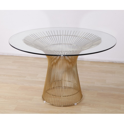 Replica del tavolo da pranzo moderno Warren Platner con filo d&#39;oro