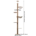 AIBIKE Eco-Friendly Sisal & Wood Cat Tree with 4-Level Tower Climbing Replaceable Surface Indoor Use Modern Design Play Toys