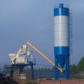 HZS75 mini stationary bucket type concrete batching plant