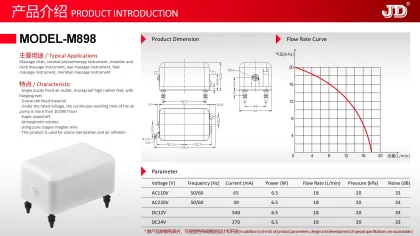 JD CE ISO Massage Chair Air Pump for Cervical Physiotherapy Equipment