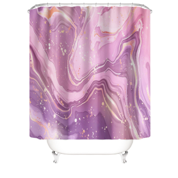 Pink Fantasy Print Bathroom Decor: Complete Set Includes Mat, Toilet Cover, and Shower Curtain - Made of High-Quality Polyester