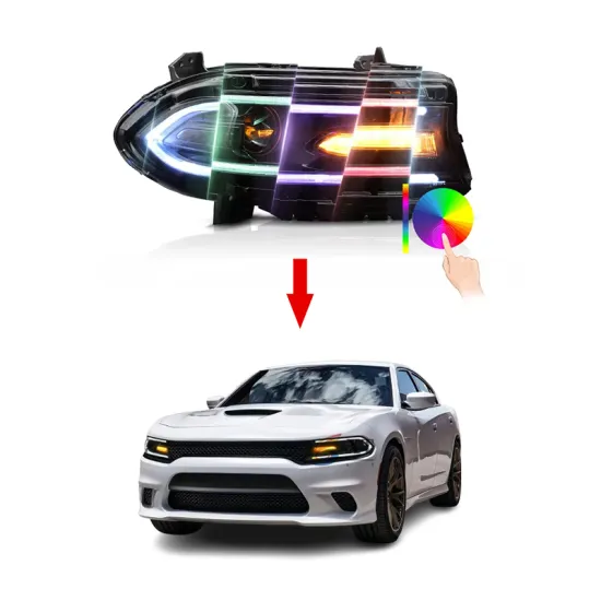 XT Upgrade Kit for 2015-2021 Dodge Charger LED Dual Beam Projector Headlights - Plug and Play