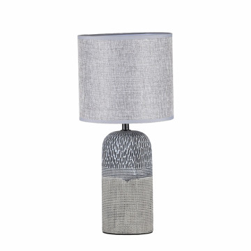Antique Embossed Ceramic Base Standing Bedside Lamp, Modern Restaurant Table Lamp, Home and Hotel Decorative Lighting