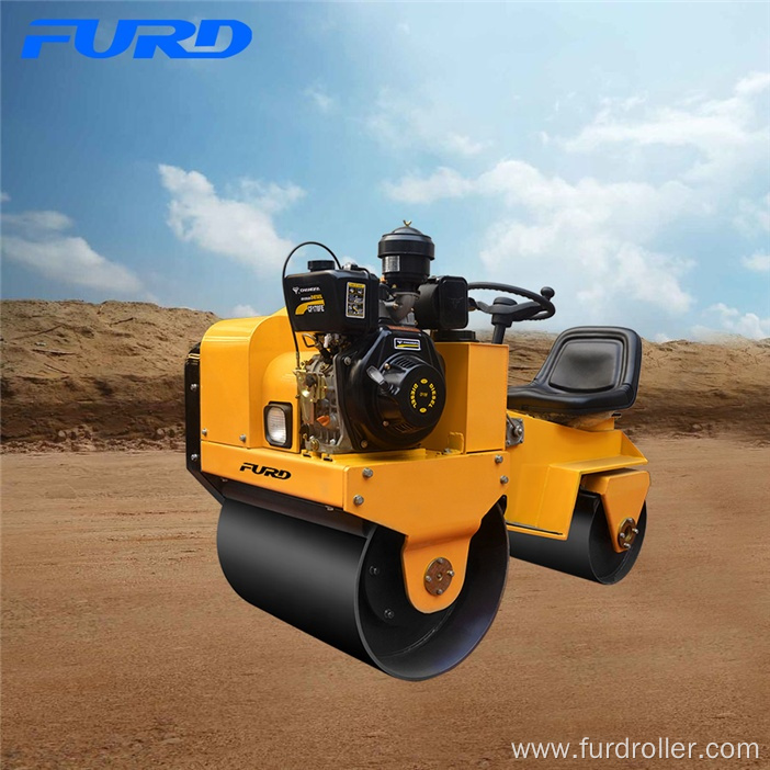 700kg Mini Tandem Vibratory Roller With Infinitely Variable Speed